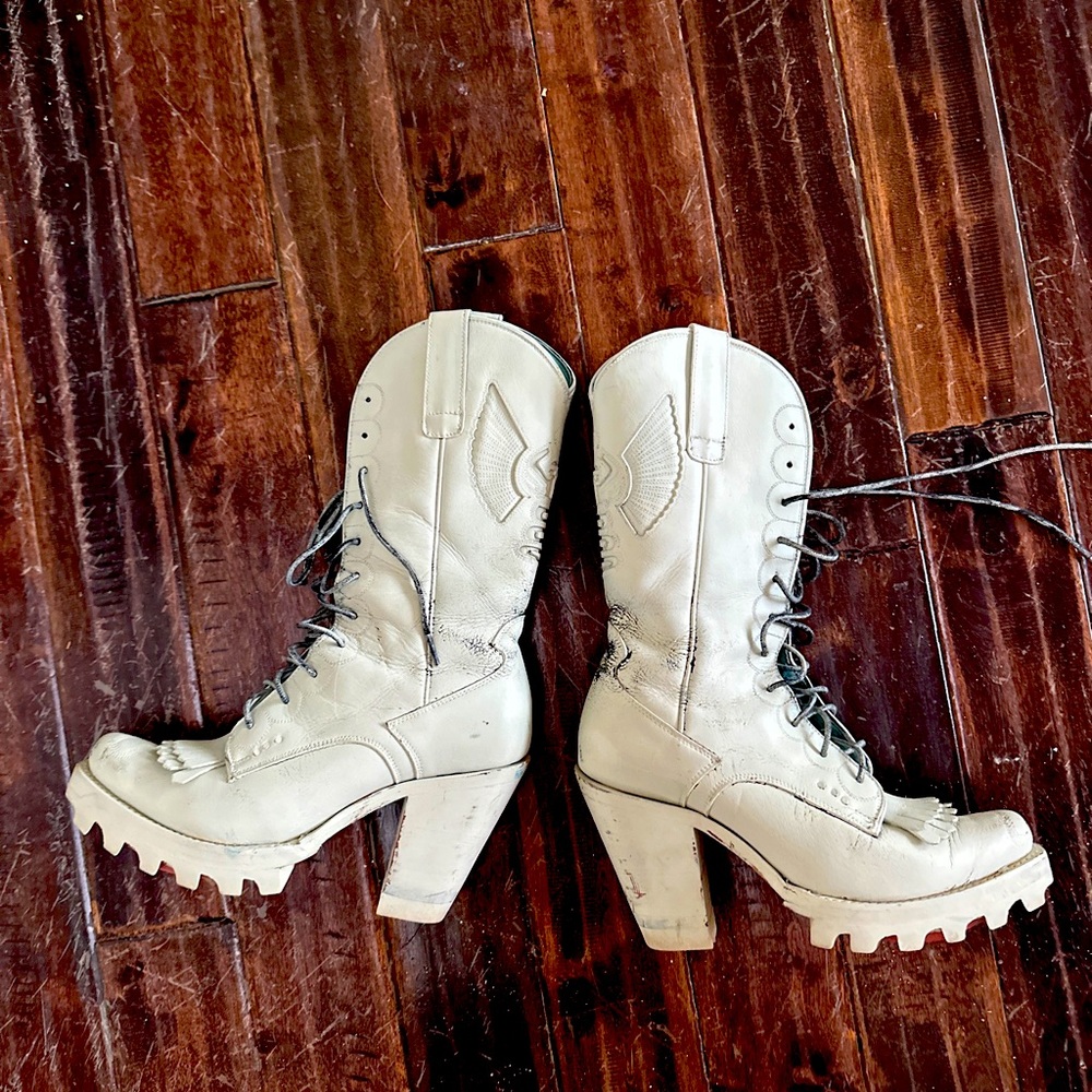 Pskaufman Crescent Lace-up Eastern boots